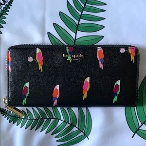 Kate spade slim continental wallet- flock party